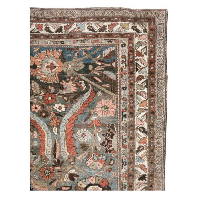 Galerie Shabab Collection Early 20th Century Handmade Persian Bidjar Small Room Size Carpet For Sale - Image 4 of 10