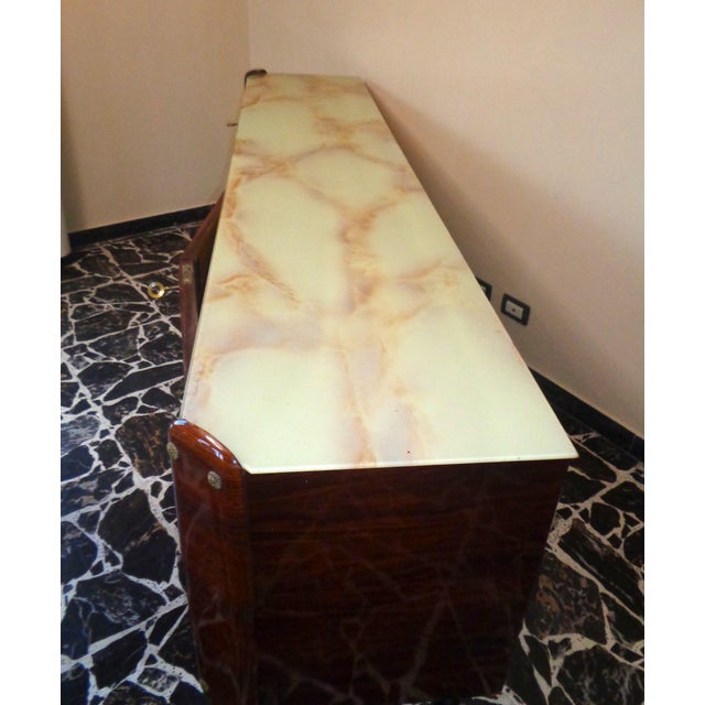 Sideboard with Herringbone Motif and Brass Details in the style of Paolo Buffa, 1950s For Sale - Image 17 of 18