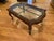 1980s Drexel Heritage Grand Villa Pecan Leaded Glass Coffee Table For Sale - Image 13 of 13