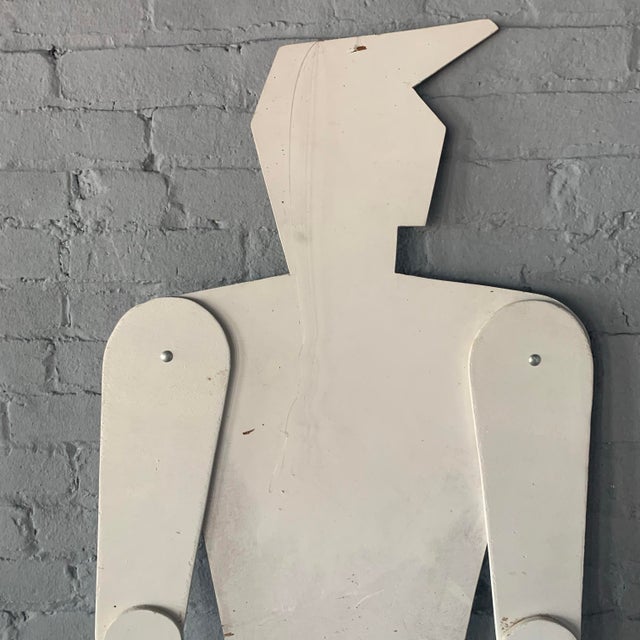 Large Vintage Handmade Articulating 80s Post Modern Male Art Figure For Sale - Image 10 of 10