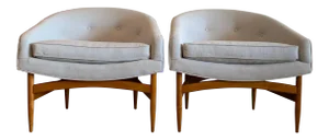 1950s Vintage Lawrence Peabody Barrel Chair