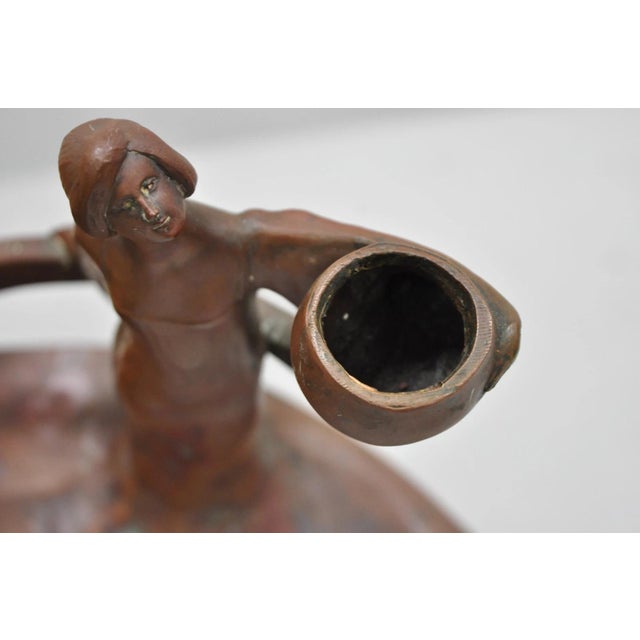 Antique Art Nouveau Austrian Bronze Woman Figural Sculpture Candlestick Holder For Sale - Image 12 of 18