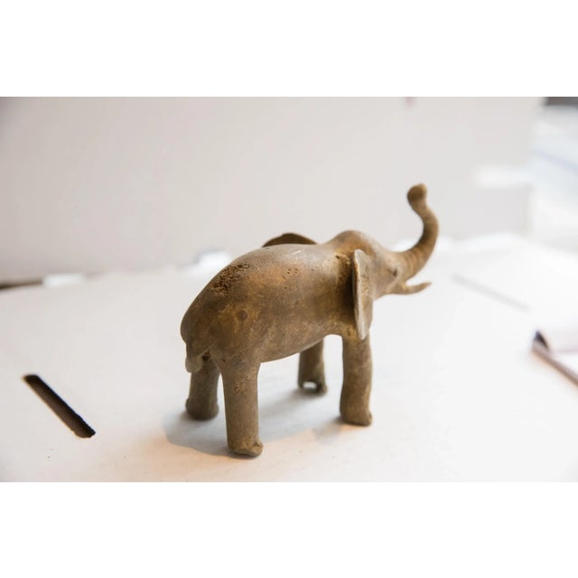 African Vintage African Elephant Sculpture For Sale - Image 3 of 8