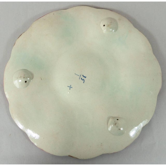 19th Century Victorian Victoria Pottery Company Majolica Oyster Plate