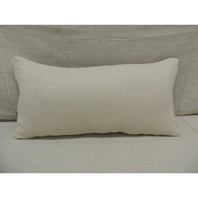 Vintage Yellow and Tan Navajo Style Woven Decorative Lumbar Pillow For Sale - Image 4 of 6