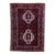 1950s, Vintage Persian Afshar Rug, Tribal Double Medallion, Red Field, 4 X 6 For Sale