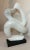 Stone Large Modernist Vintage Carved White Marble Stone Abstract Sculpture Statue For Sale - Image 7 of 16