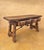 1930s Low Rustic Walnut Console Table with Two Drawers and Iron Stretcher For Sale - Image 4 of 9