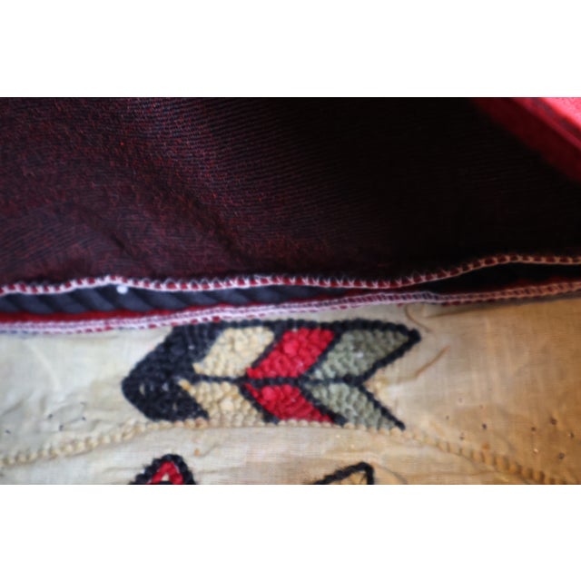 Vintage Judi Boisson 2004 Hand-Hooked Figural Pillow Covers in Cranberry Red - Pair, Unused For Sale - Image 17 of 18