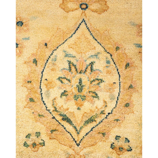 Traditional Mogul, One-of-a-Kind Hand-Knotted Area Rug in Ivory, 9' 1" x 12' 1" For Sale - Image 3 of 8
