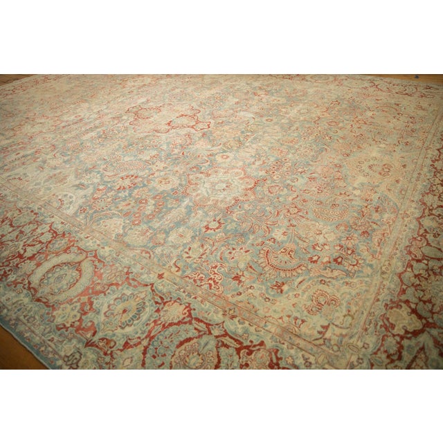 Vintage Distressed Kashan Carpet - 11'10" x 15'10" For Sale - Image 10 of 13