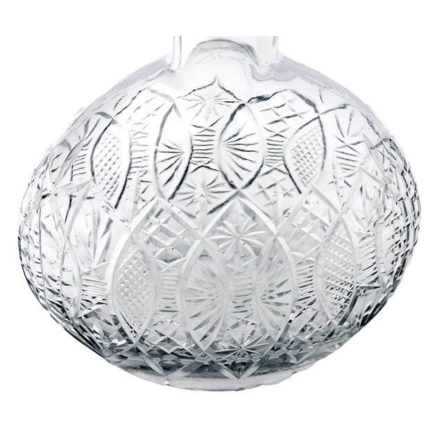 Mid 20th Century Cut Crystal Decanters- Set of 2 For Sale - Image 9 of 12