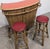 1960s Vintage Bamboo Bar and Stools, 1960s, Set of 3 For Sale - Image 5 of 7