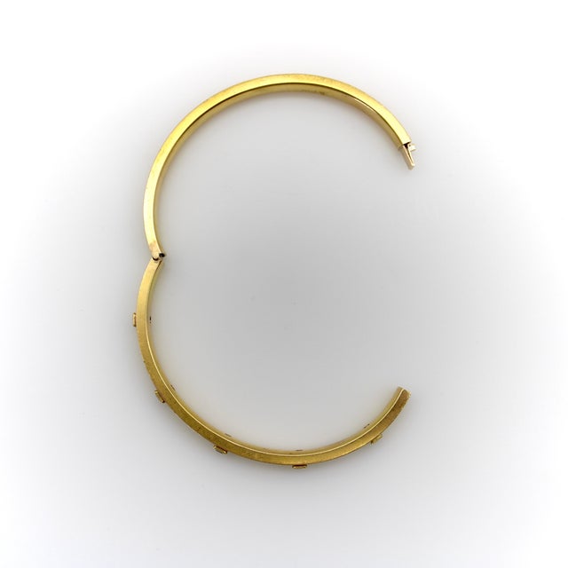 Late 19th Century Victorian 14k Gold Greek Key Design Bracelet With Sapphires For Sale In Los Angeles - Image 6 of 11