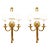 Vintage Louis XVI Neoclassical Revival Style Bronze Three-Light Wall Sconces—A Pair For Sale