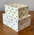 Wood Vintage Boho Polka Dot Tessellated Boho Boxes - Set of 2 For Sale - Image 7 of 8