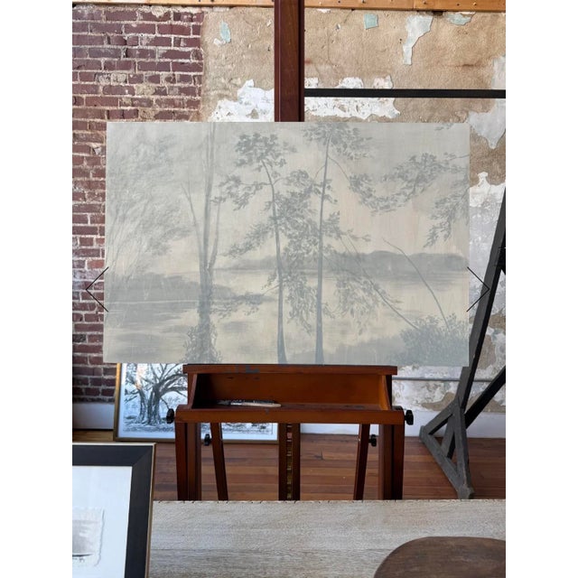 Watercolor Landscape on Wood Panel by Chelsea Fly For Sale - Image 4 of 5
