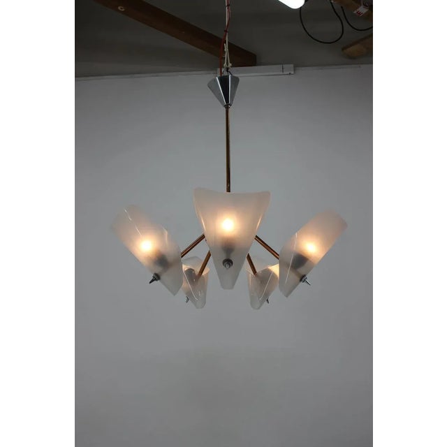 Chandelier from Drukov, 1960s For Sale - Image 12 of 15