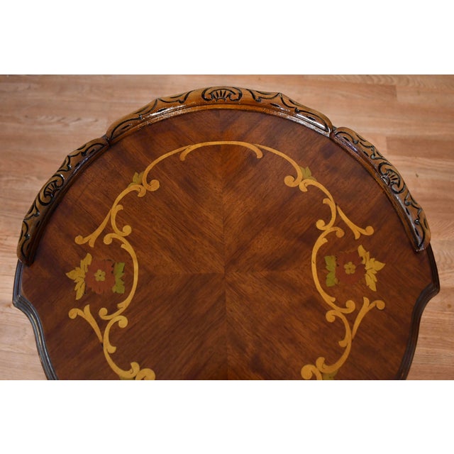 We are pleased to offer this beautiful Antique French Louis XV side table, from the 1920. This able is made of Walnut...