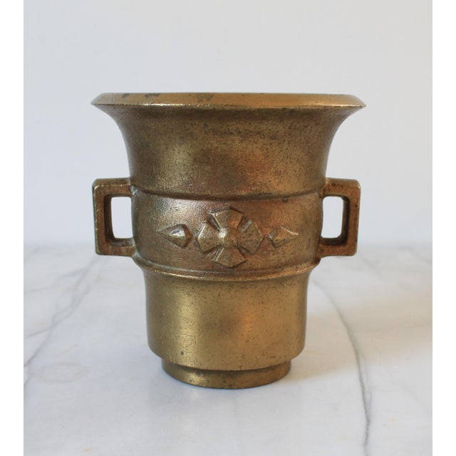 Mid-Century Modern Vintage Swedish Solid Brass Mortar - Göran Johansson Gustafs For Sale - Image 3 of 9