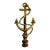 Vintage Brass Nautical Anchor Lamp Finial With Rope Detail For Sale