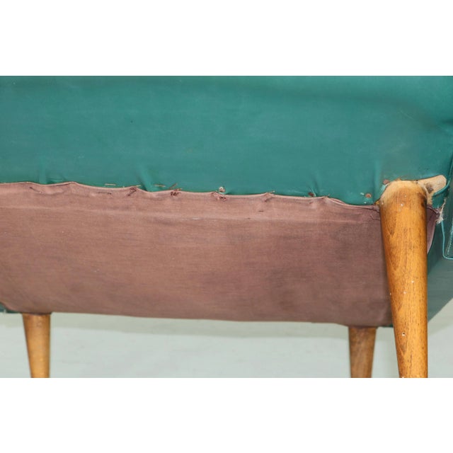 Set of Dark Green Leatherette Armchairs, 1950s For Sale - Image 14 of 18