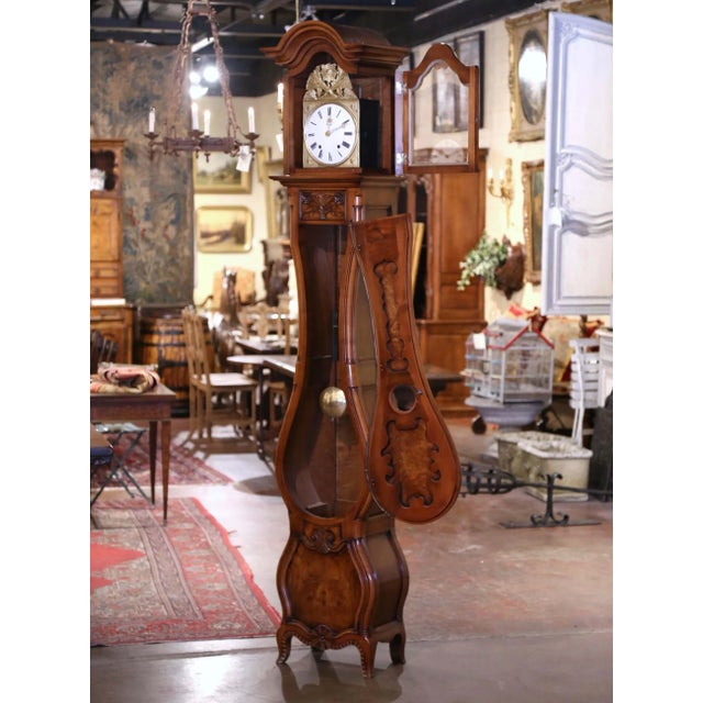 Elegant and beautifully proportioned, this French “Horloge Bressane” was crafted near Lyon circa 1981 as a faithful...
