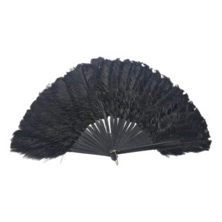 Art Deco Polish Autriche Feather Fan, 1920s For Sale