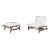 Mid-Century Modern Walnut Lounge Chair and Ottoman After Tobia Scarpa, 1960s For Sale