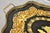 Vintage Italian Lacquered Wood & Brass Chariot Marquetry Inlay Bar Serving Tray For Sale - Image 4 of 12
