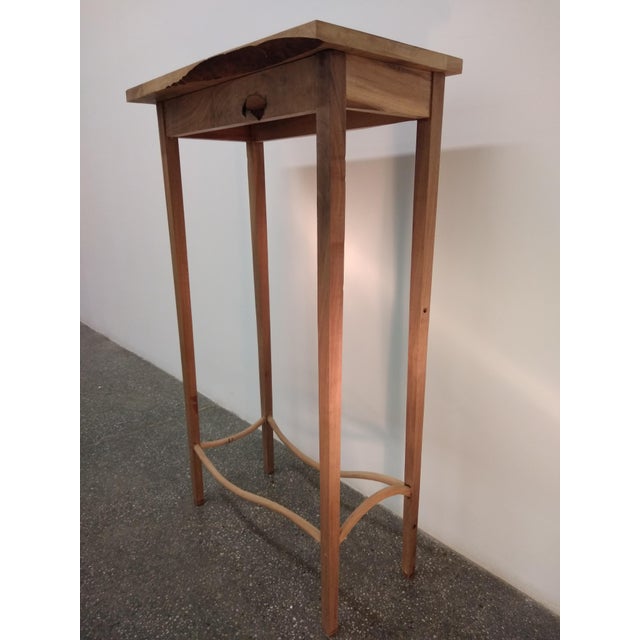 Wood Folk Art Cricker Side Table For Sale - Image 7 of 13