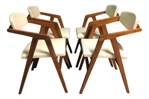 Vintage Italian Dining Chairs, 1950s, Set of 4
