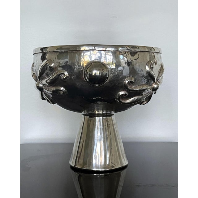 A stunning sterling silver vessel in the form of a stemmed bowl crafted by Graziella Laffi (1923-2009), Lima, Peru, Circa...