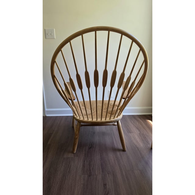 Wood 1950s Original Hans J. Wegner Pp550 Peacock Chair by Johannes Hansen Denmark For Sale - Image 7 of 10