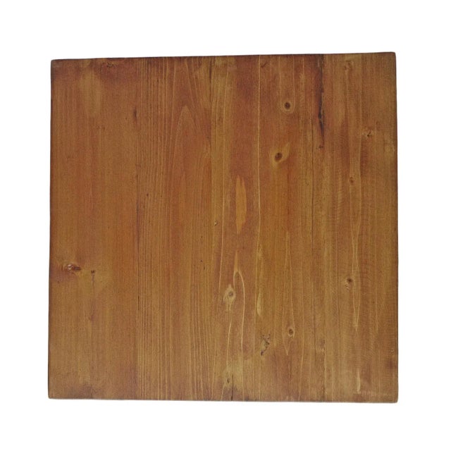Contemporary Axis Reclaimed Wood Side Table For Sale - Image 3 of 6