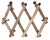 Rustic European 1920s French Antique Faux Bamboo Accordion Hat & Coat Rack For Sale - Image 3 of 7