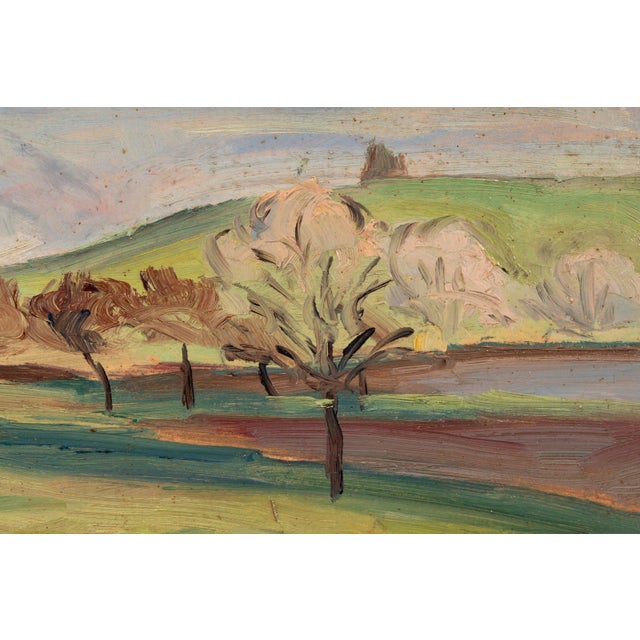 Paul Mathey, Impressionist Landscape with Trees and Mountains, 1932, Oil on Canvas For Sale - Image 3 of 15