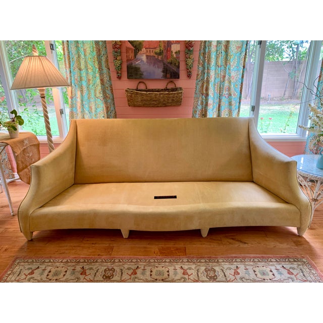 Yellow John Hutton for Donghia Ogee Sofa For Sale - Image 8 of 10