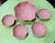 This is one for the collectors, a rare set of pink lettuceware/cabbage ware. Actually perfect vintage pieces, great to...