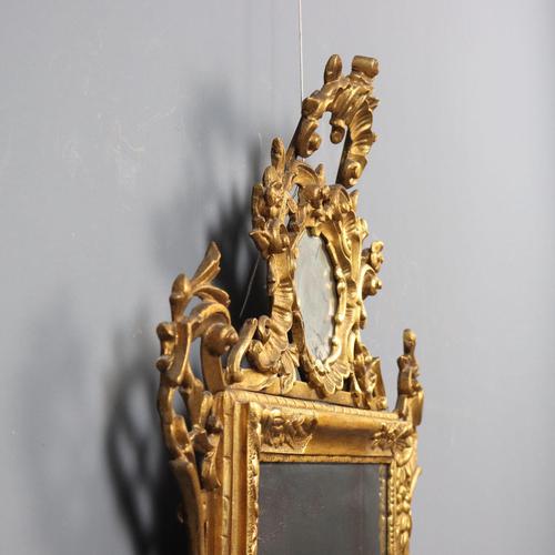 Gold Gilt Wood Wall Mirror For Sale - Image 8 of 11