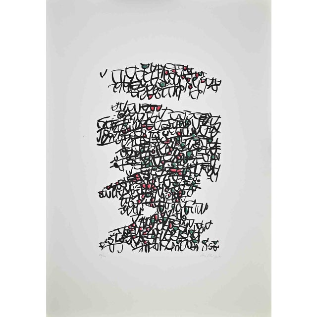 Antonio Sanfilippo, Abstract Composition, Lithograph, 1971 For Sale