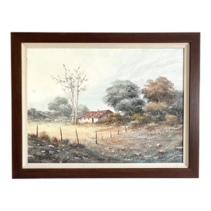 English Cottage Oil Painting