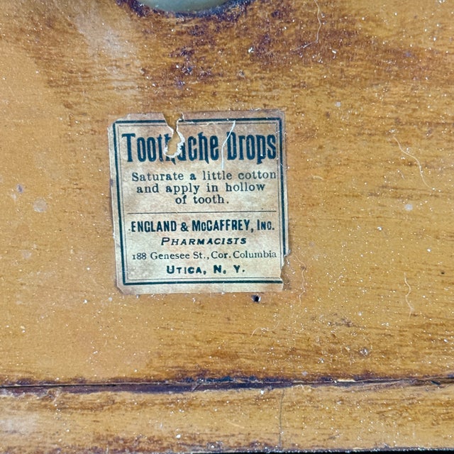 Late 19th Century Spectacular Diminutive Antique Painted Pine Apothecary 3 Compartment Cupboard With Labels For Sale - Image 5 of 16