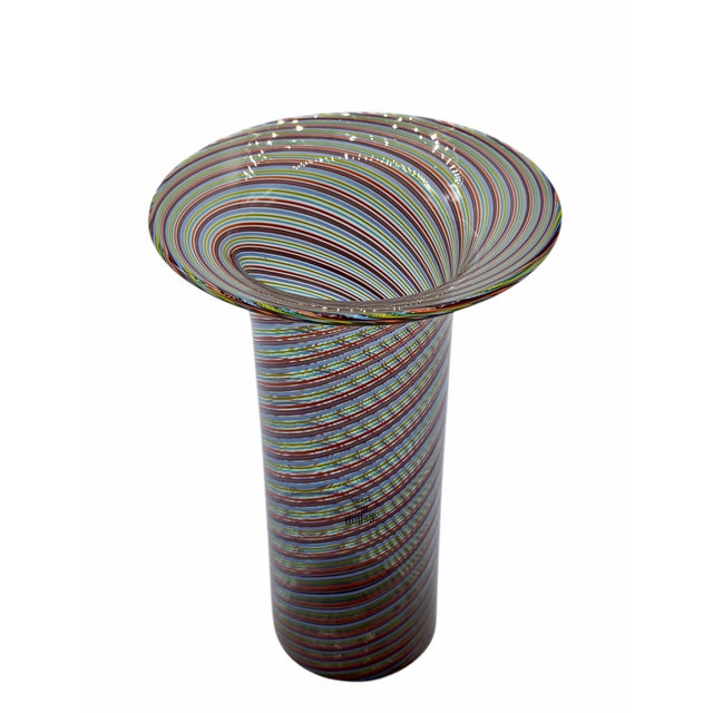Mid-Century Modern Murano Glass Vase by Lino Tagliapietra for Effetre International, Italy, 1980s For Sale - Image 3 of 9
