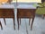 Wood Exceptional Pair French Inlay Night Tables W/Marble For Sale - Image 7 of 10