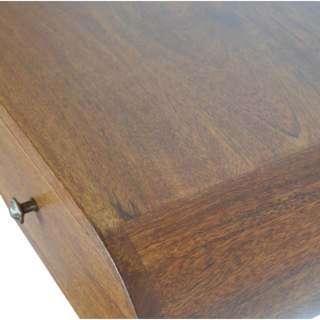 Wood Chestnut Floating Console Table For Sale - Image 7 of 7
