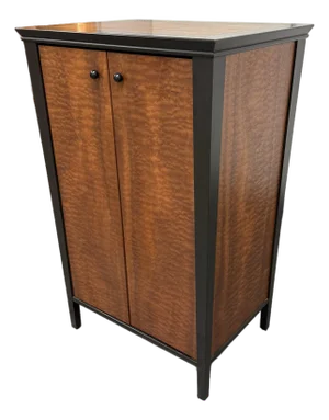 Art Deco Style Burlwood Accent Cabinet