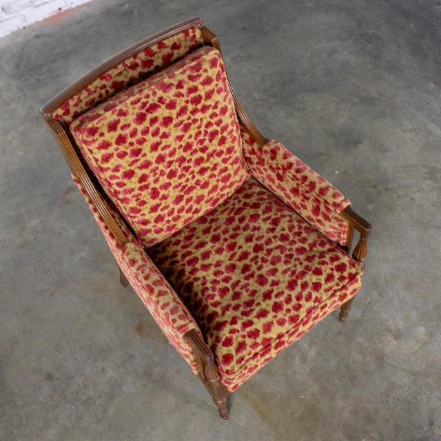 Early 20th Century Late 19th to Early 20th Century French Louis XVI Bergere Chair Directoire Style Brunschwig & Fils Fabric For Sale - Image 5 of 18