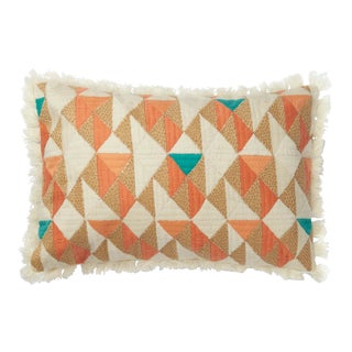 Justina Blakeney X Loloi Orange / Multi 13" X 21" Cover with Down Pillow For Sale