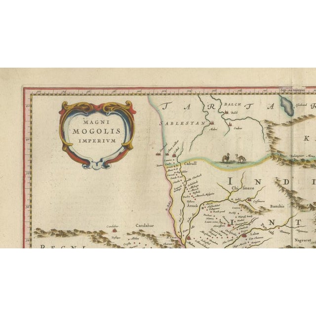 Imperial Mughal India Map from Blaeu, 1642 For Sale - Image 11 of 13